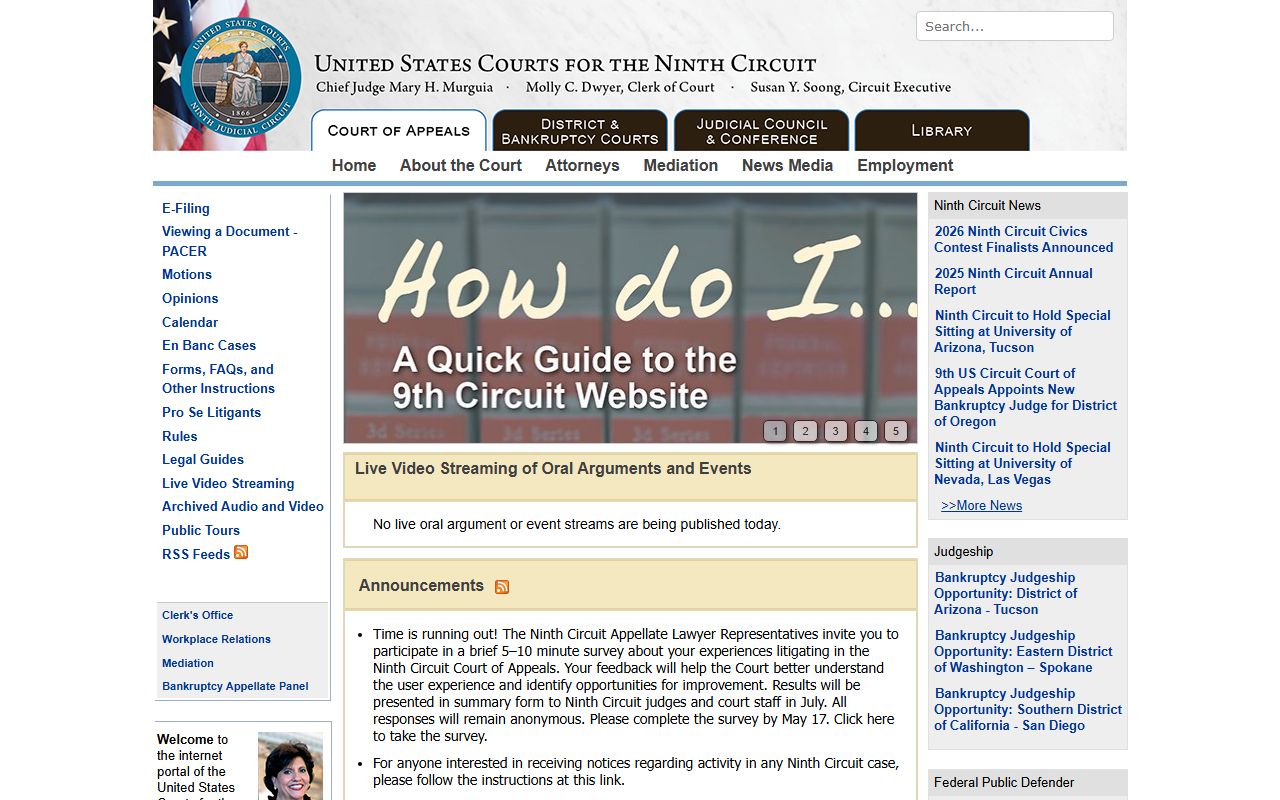 Ninth Circuit Court of Appeals for Multnomah County federal records