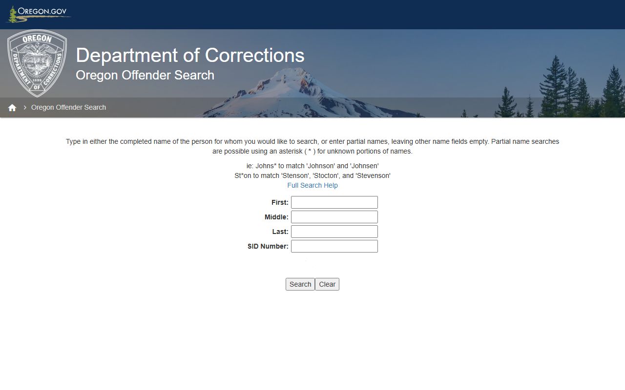 Oregon Offender Search for Multnomah County released inmates